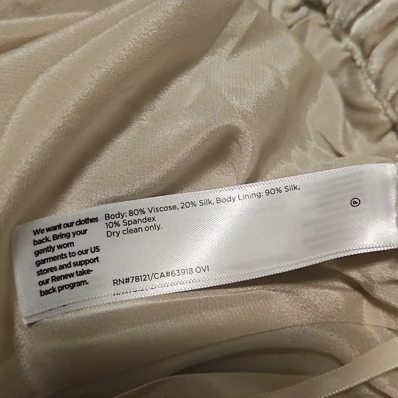 NWT Eileen Fisher Crushed Velvet Wide Leg Pant: Almond Color: Size- Large - Picture 8 of 10